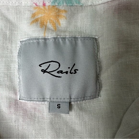 Rails Whitney Neon Palms Button Down Top. Size Small - Picture 6 of 8